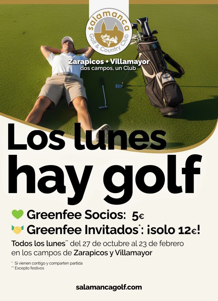 Salamanca Golf Promo Los lunes hay golf 2025-2026 Salamanca Golf Promo Los lunes hay golf 2025-2026