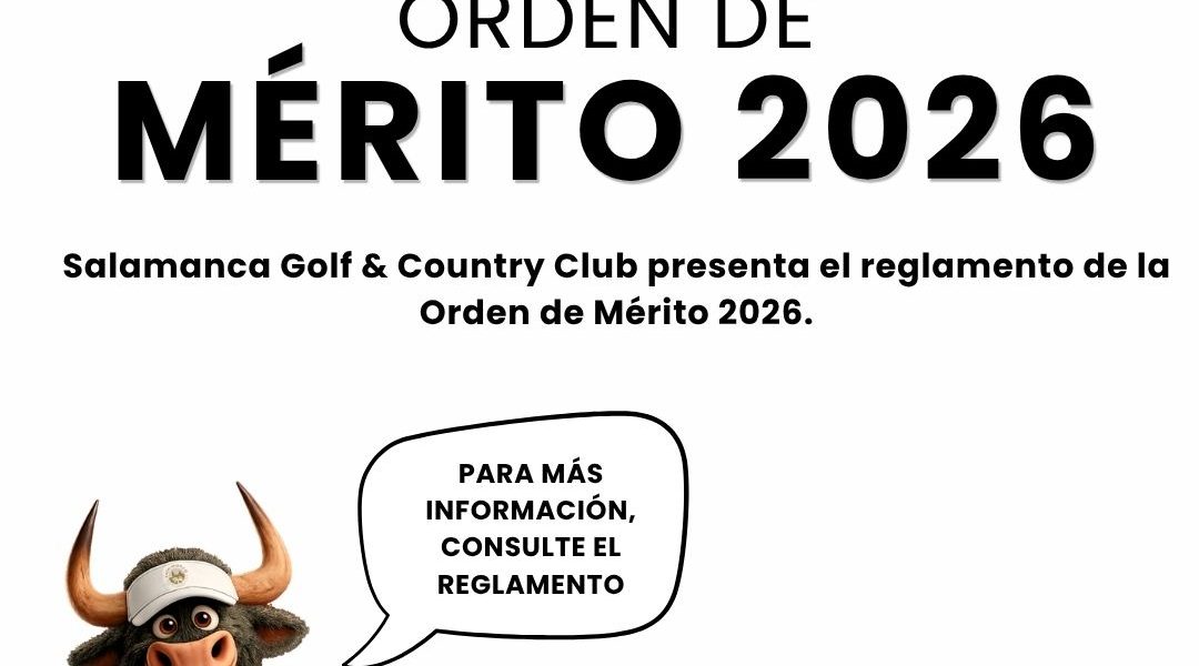 Salamanca Golf&CC - Cartel Orden de Mérito 2026