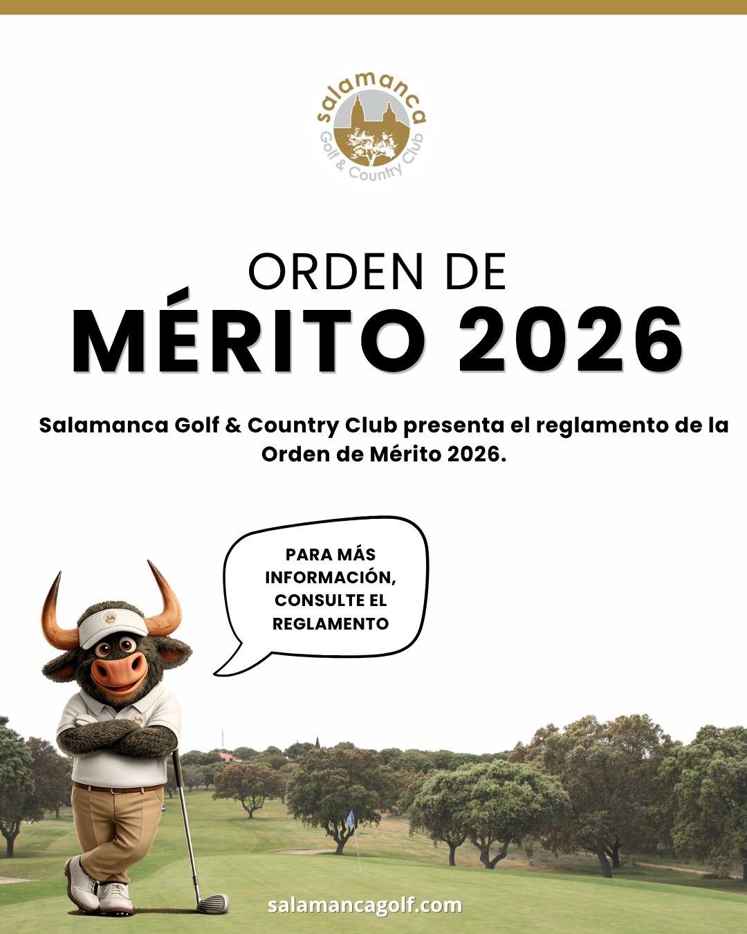 Salamanca Golf&CC - Cartel Orden de Mérito 2026